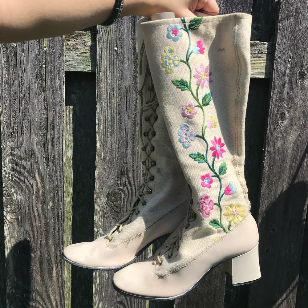 1960s/70s penny lane gogo boots